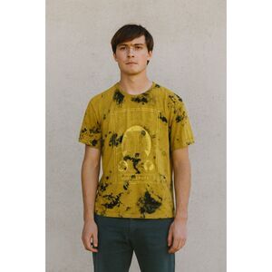 Harry Potter Hufflepuff Yellow Tie Dye Wizard T Shirt Tee Top   Mens Size Medium